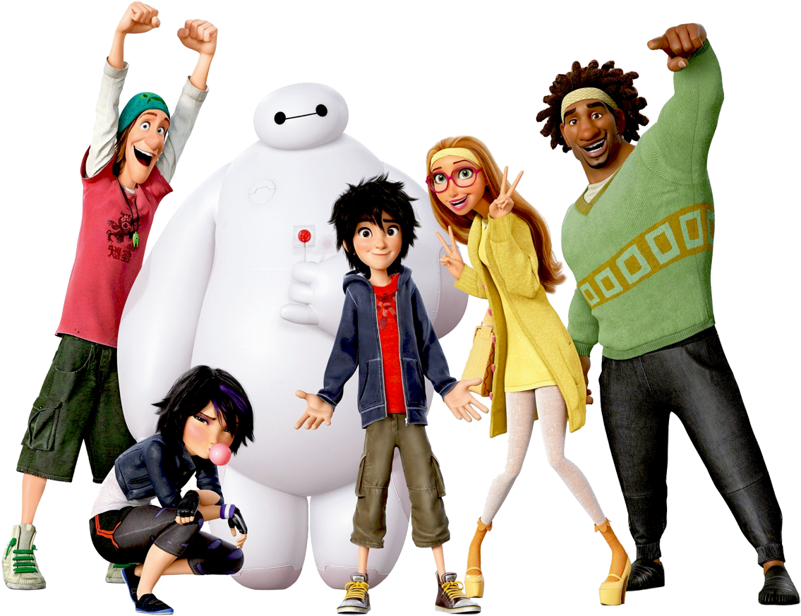 Big Hero 6 Baymax Cake Topper , Png Download - Big Hero 6 Squad Clipart (1135x873), Png Download