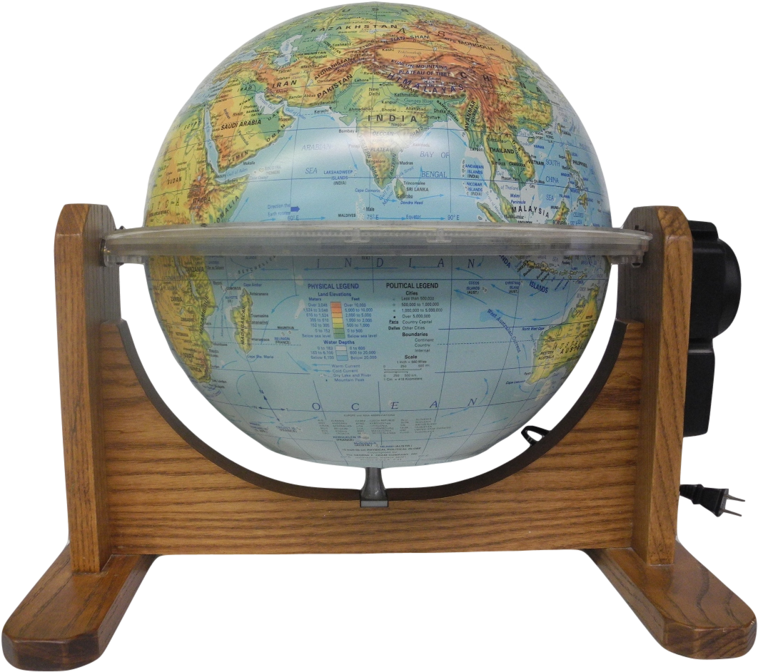 Sunlit World Globes Of Seattle, Globe Maker - Globe Clipart (1083x970), Png Download