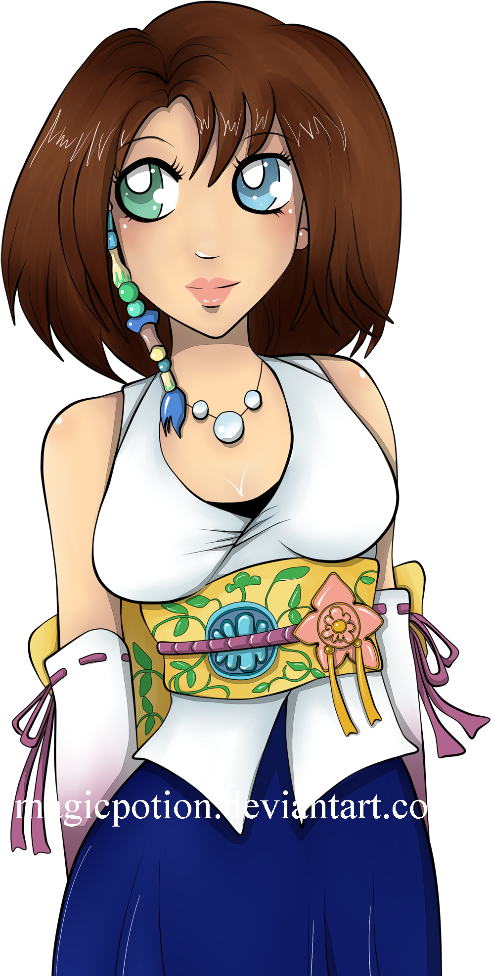 Yuna - Cartoon Clipart (1191x2005), Png Download