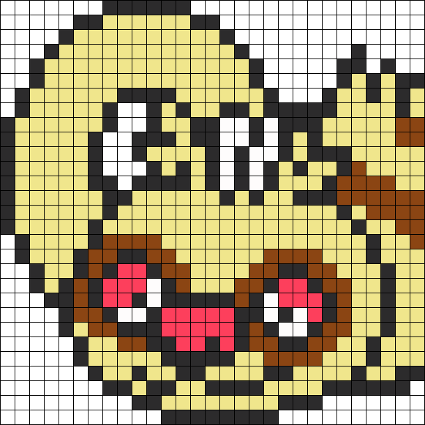 Half Of Slakoth Pokemon Sprite Perler Bead Pattern - Sans Pixel Art Png Clipart (610x610), Png Download