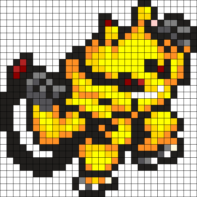 Electivire Pokemon Bead Pattern Perler Bead Pattern - Still Life Clipart (631x631), Png Download