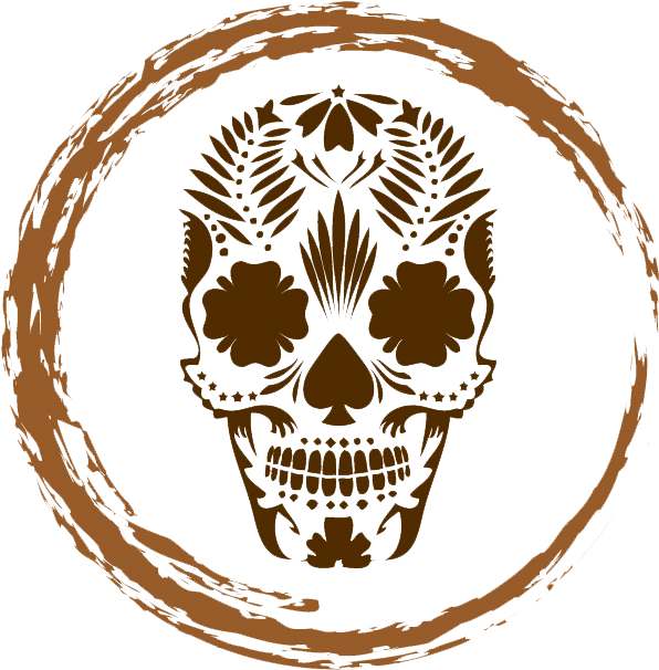 Day Of The Dead Stencil Clipart (634x624), Png Download