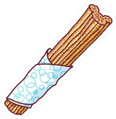 #churros #fritura #dulce #azucar #food #sugar - Churro Sticker Clipart (397x407), Png Download