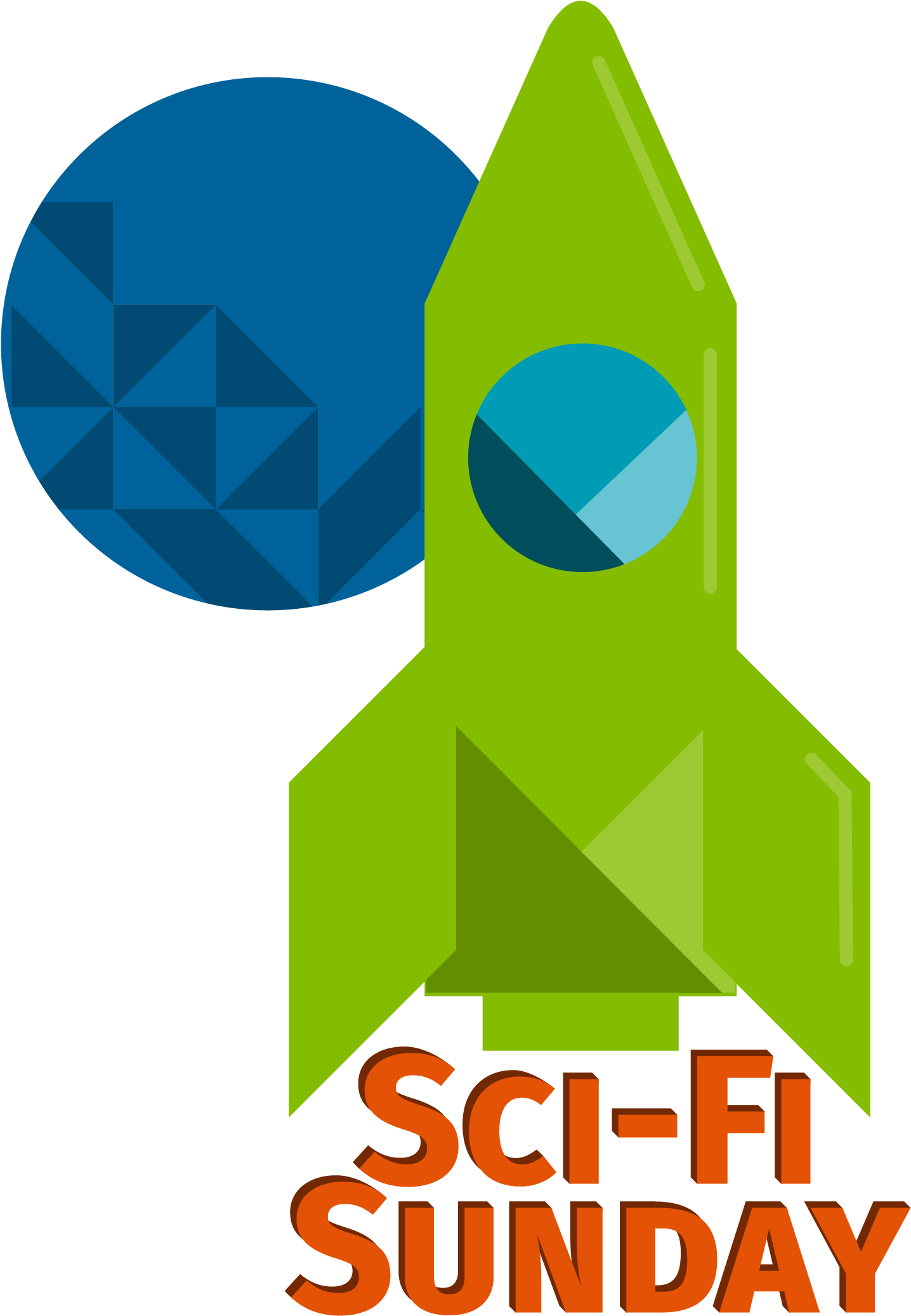 Sci-fi Day Ship W Logo Vertical2 Vertical - Graphic Design Clipart (2500x2500), Png Download