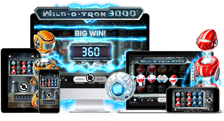 Netent Releases Super Sci Fi Slot Wild O Tron 3000tm - Slot Machine Clipart (800x449), Png Download