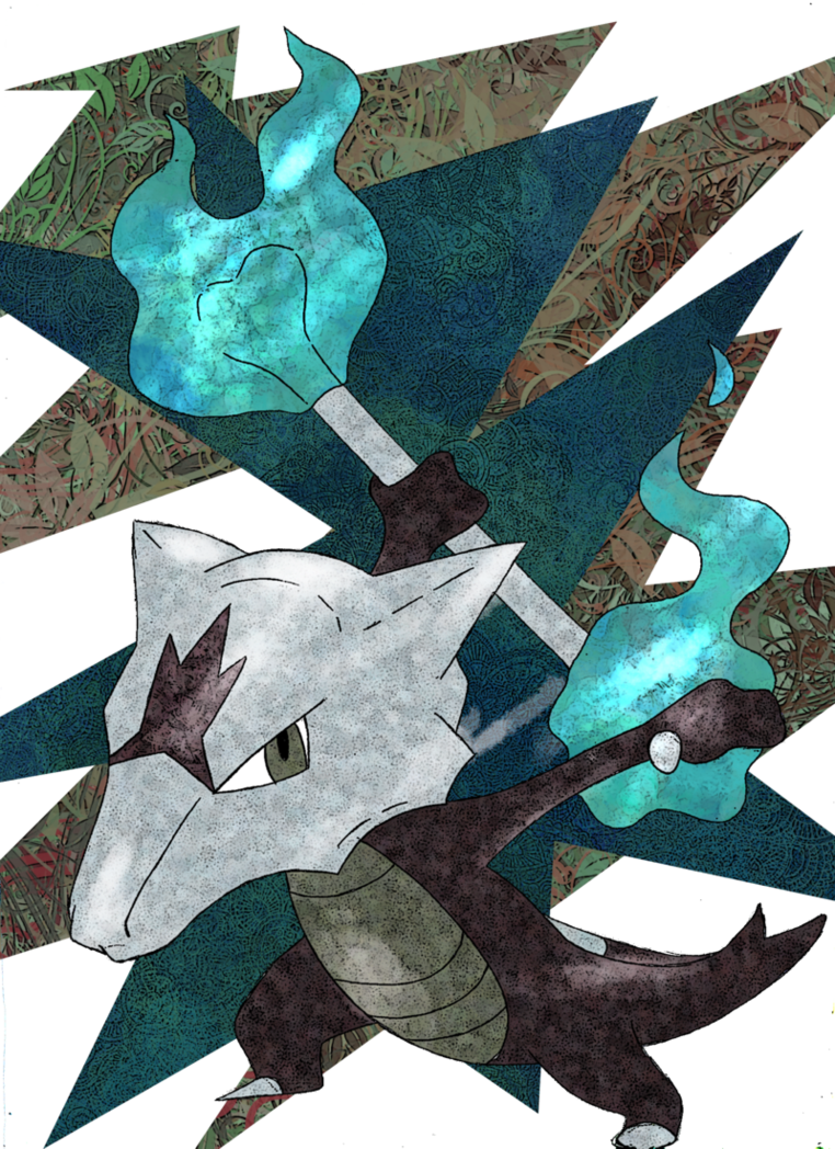 Alolan Marowak - Marowak Alola Clipart (762x1048), Png Download