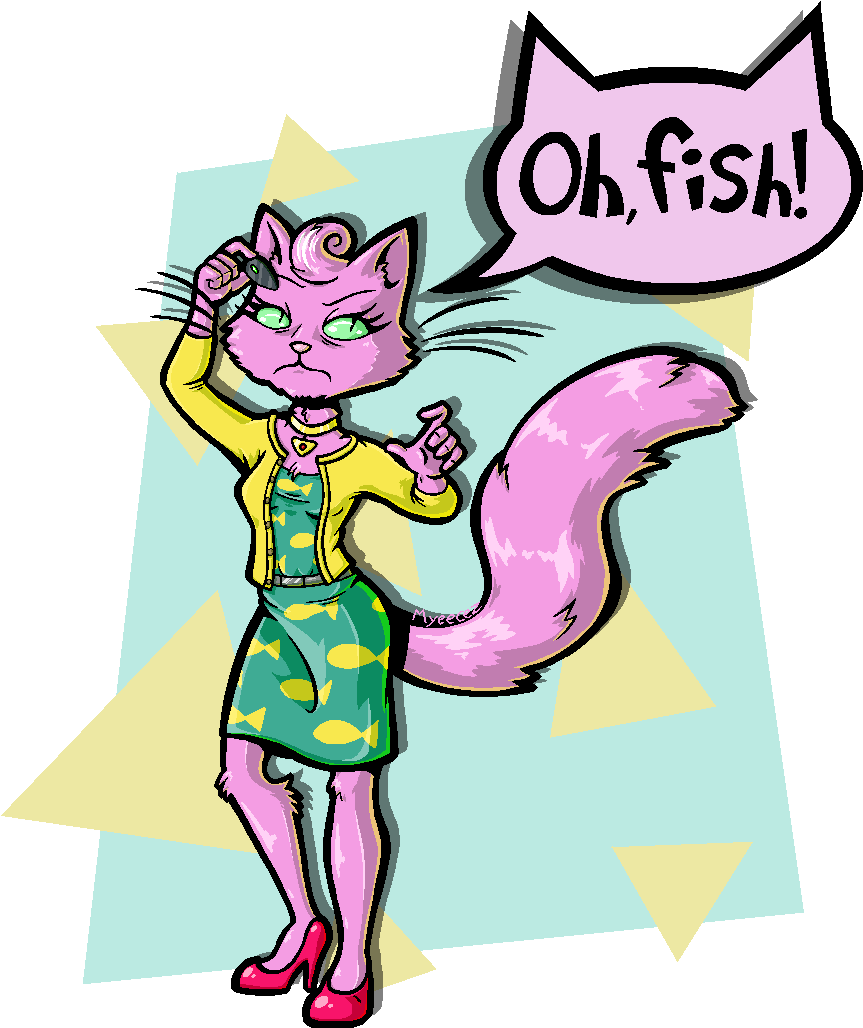 Oh, Fish - Cartoon Clipart (870x1033), Png Download