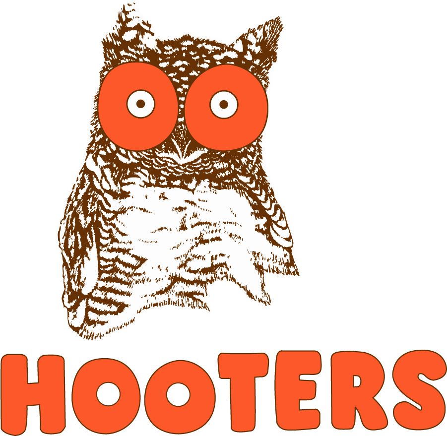 Hootersowl And Text Hooters - Restaurant With Owl Logo Clipart (901x879), Png Download