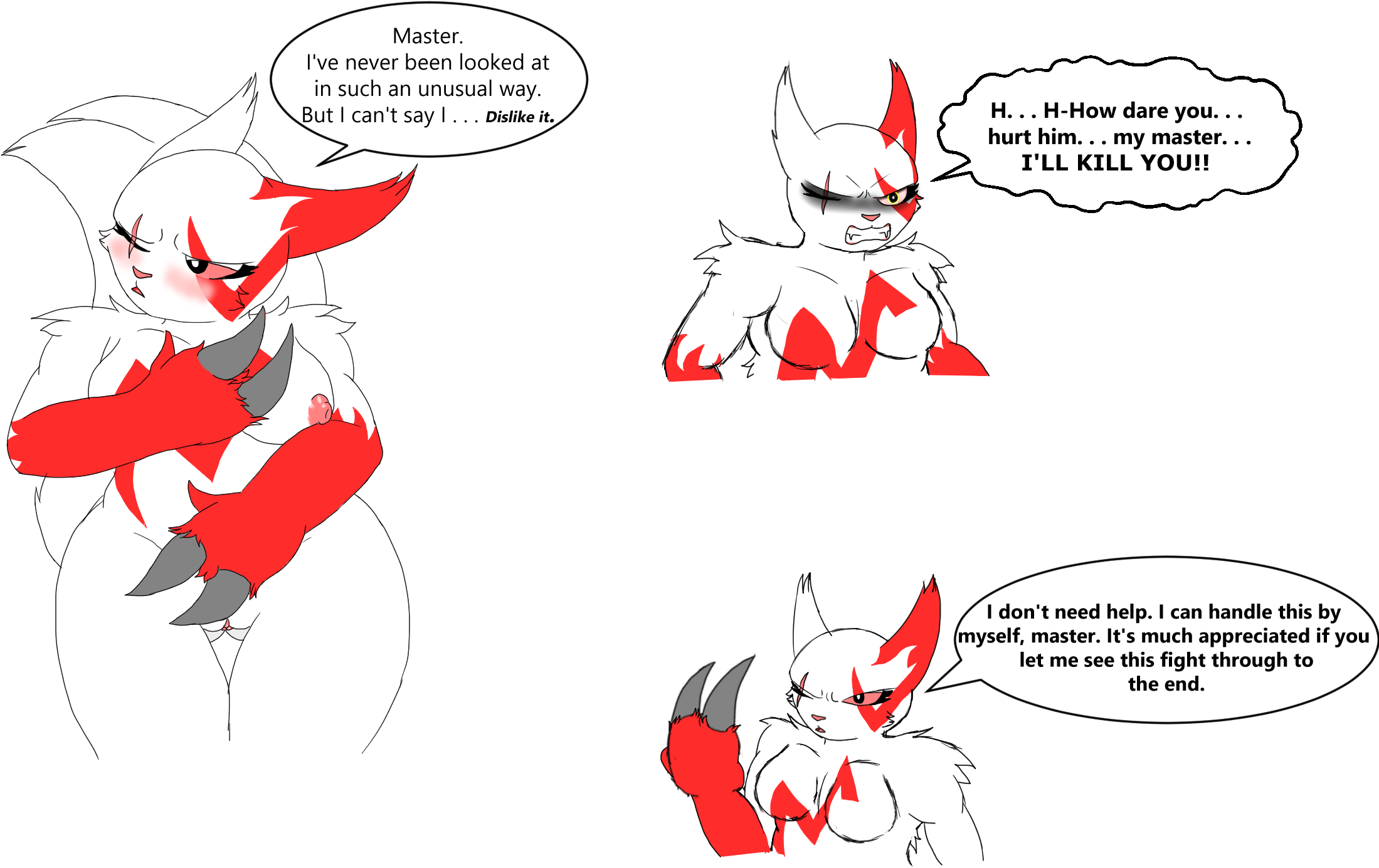 A Little More Concept Art Of Zehira The Zangoose , - Pokemon Female Zangoose Clipart (2199x1385), Png Download