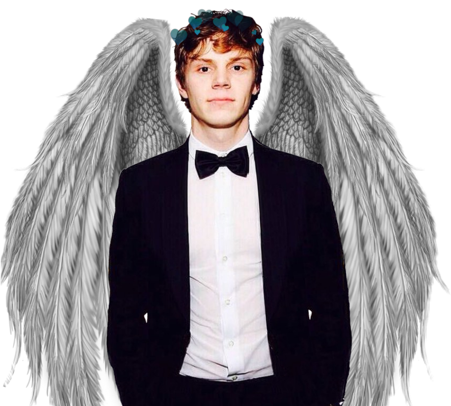 #evanpeters #quicksilver #ahs #wings #americanhorrorstory - Angel Wings Sticker Picsart Clipart (1024x1011), Png Download