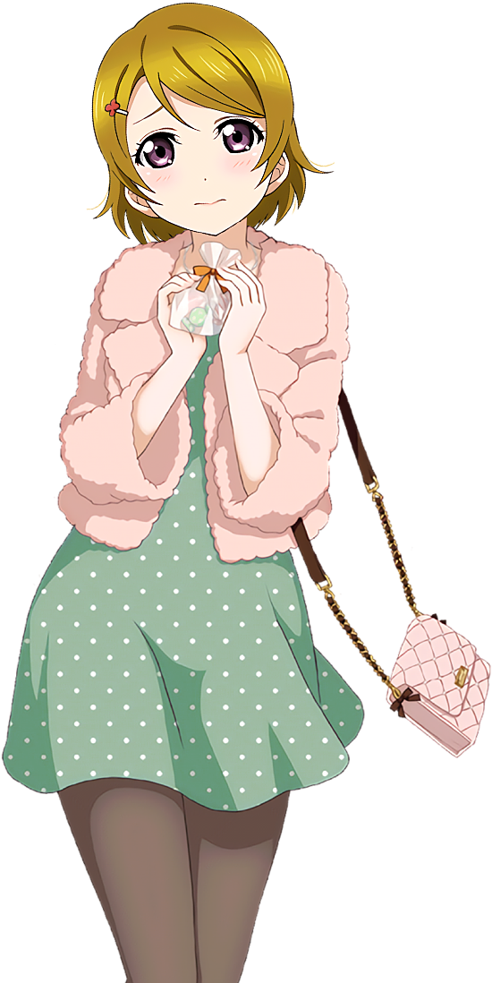 View Fullsize Koizumi Hanayo Image - Side Ponytail Girl Anime Clipart (582x1112), Png Download