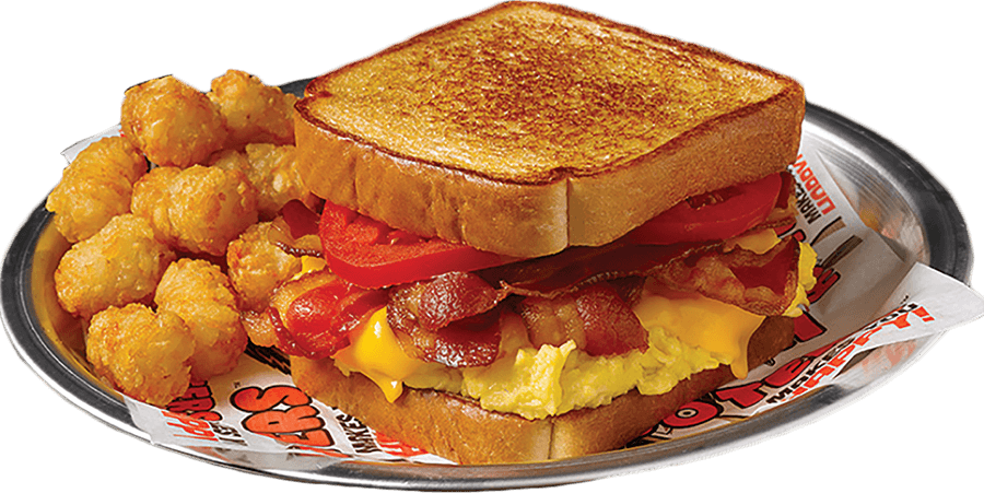 Hooters Breakfast Sandwich - Fast Food Clipart (900x451), Png Download