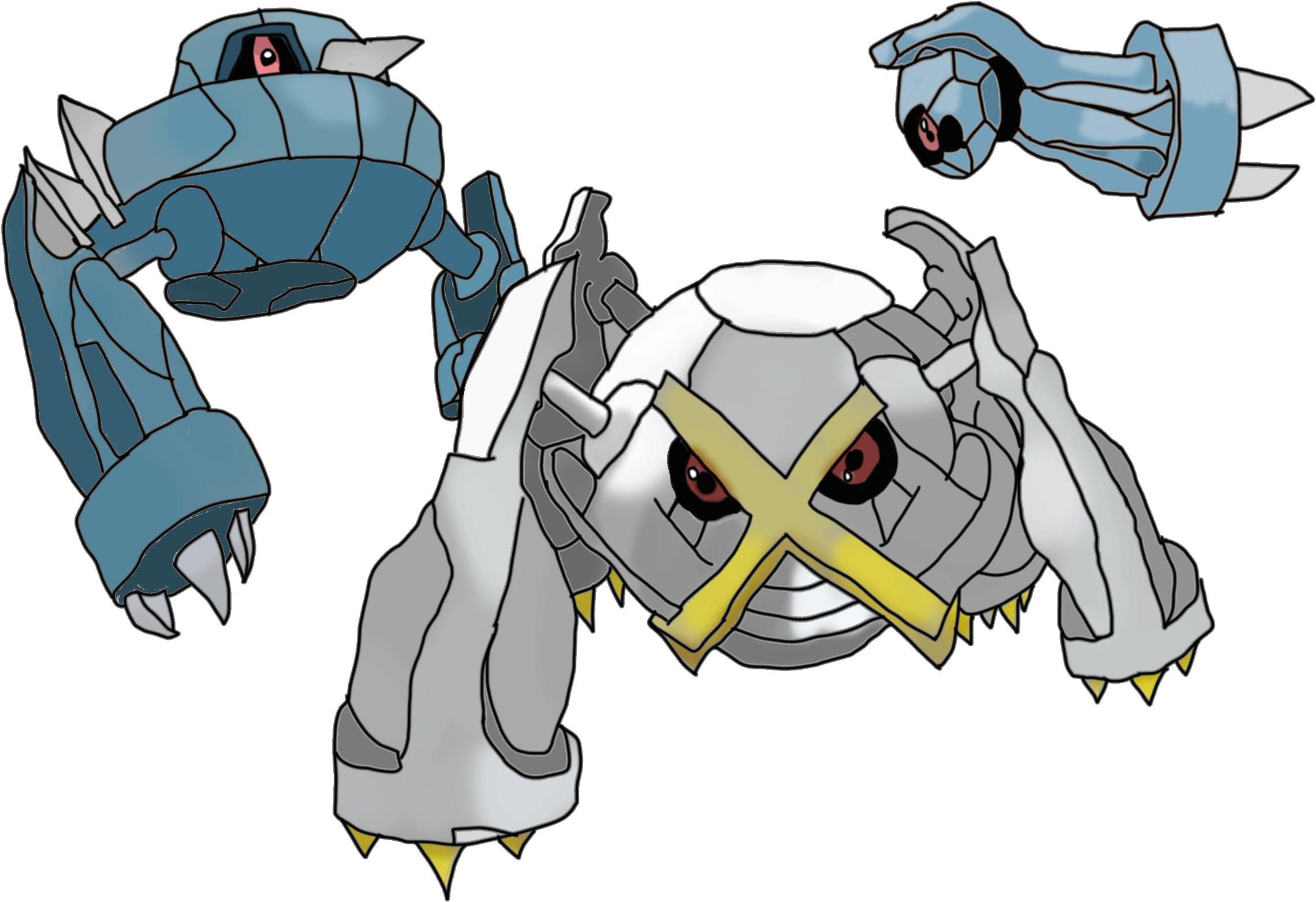 A Study In Pokemon Drawings - Cartoon Clipart (2800x1700), Png Download