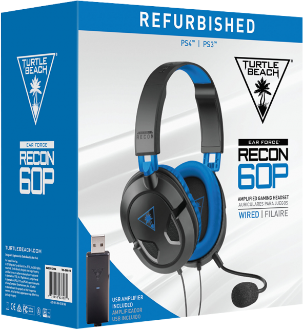 Recon 60p Refurbishedturtle Beach Playstation 4turtle - Turtle Beach Recon 50x Red Clipart (850x680), Png Download