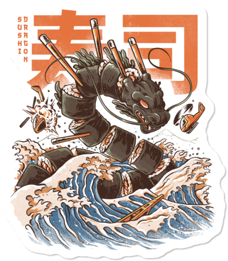 Great Sushi Dragon Clipart (650x650), Png Download