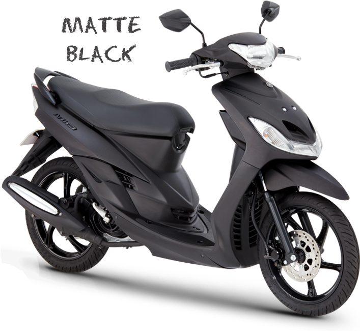 A Sharper Design That Modernizes The Overall Look - Yamaha Mio Sporty Matte Black Clipart (844x984), Png Download