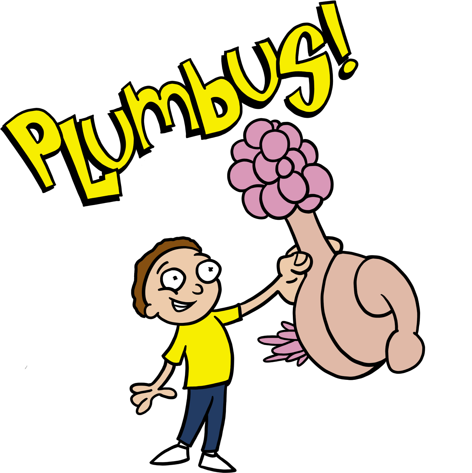 I Also Worked On Another Mash Up, Rick & Morty X Ren - Cartoon Clipart (1600x1600), Png Download