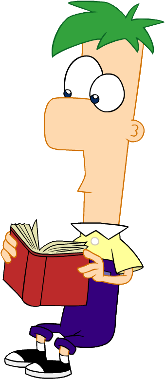 Pillado Por Ana De 6ºb Phineas And Ferb, Reading, Libros - Dibujos Animados Leyendo Png Clipart (568x786), Png Download
