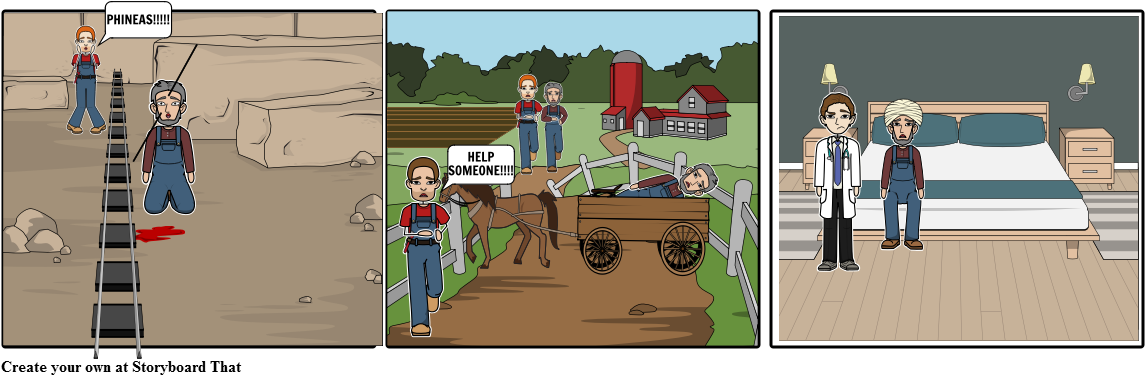 Phineas Gage - Cartoon Clipart (1164x385), Png Download