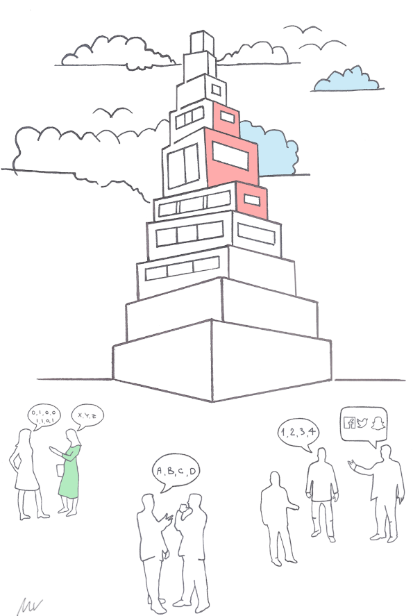 The Tower Of Babel Of Today's Digital Communication - Tower Of Babel Communication Clipart (600x930), Png Download
