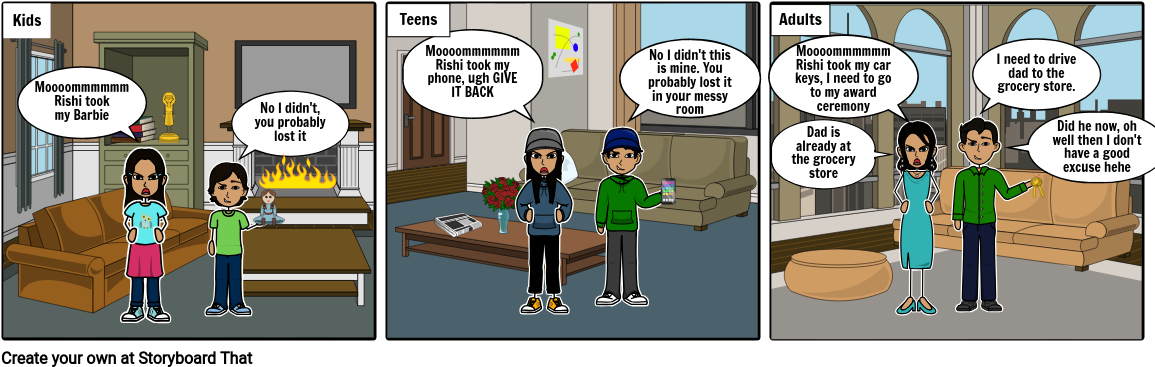 Siblings Be Like - Comics Clipart (1165x386), Png Download