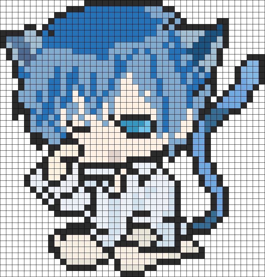 Black Butler Cutie Ciel Phantomhive Kitten Perler Bead - Pixel Art Black Butler Clipart (925x967), Png Download