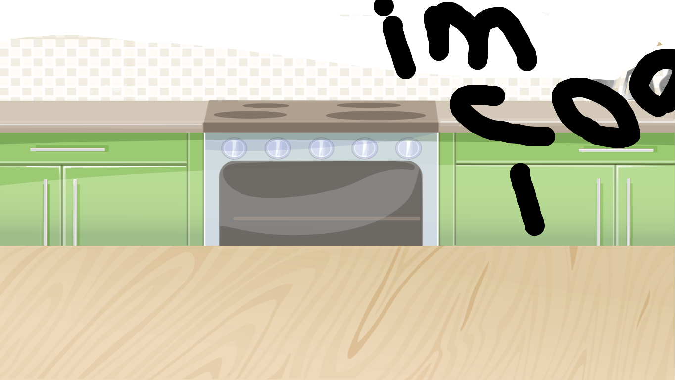 Background Scene - Kitchen1 - Kitchen Clipart (1364x768), Png Download