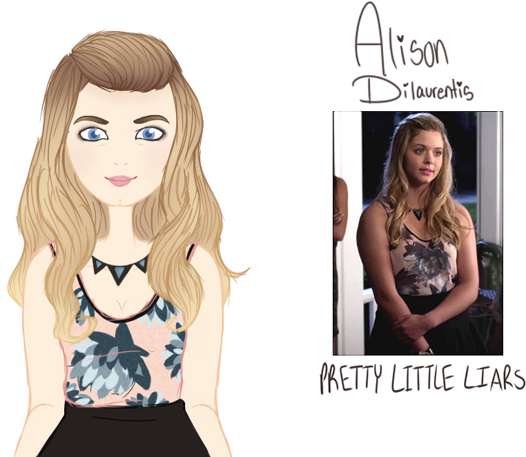 Alison Dilaurentis Pretty Little Liars By Xxdrewpuff - Alison Pretty Little Liars Drawing Clipart (956x705), Png Download