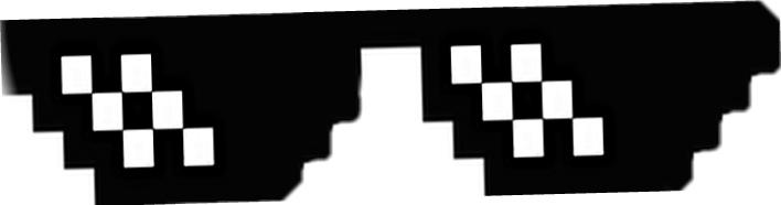 Glasses 8 Bit Clipart (708x186), Png Download