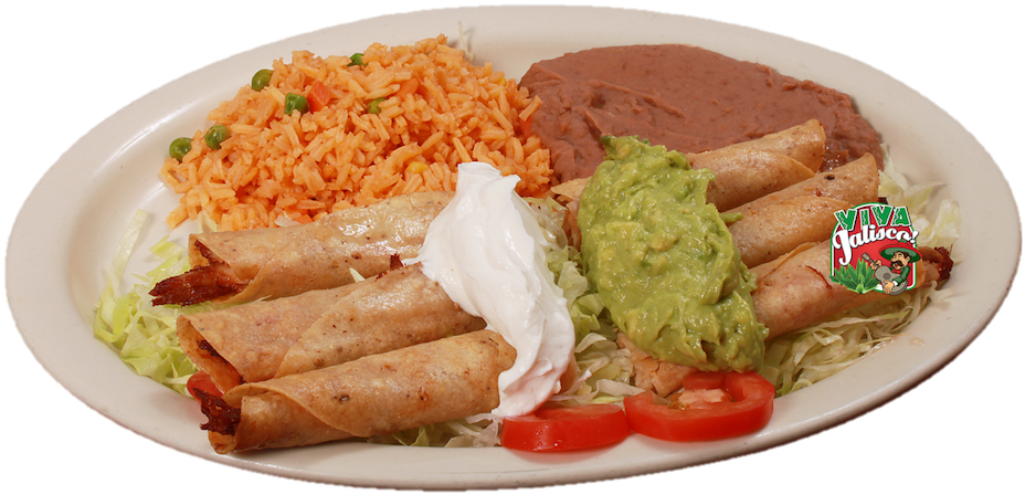 Flautas Jv2 - Guacamole Clipart (1024x683), Png Download