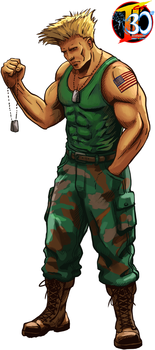 Guile By Crescentdebris - Street Fighter Game Guile Clipart (532x1164), Png Download