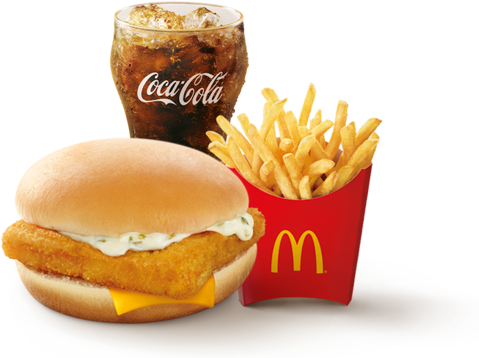 Burger French Fries Coca Cola Mcdonalds Clipart (720x560), Png Download