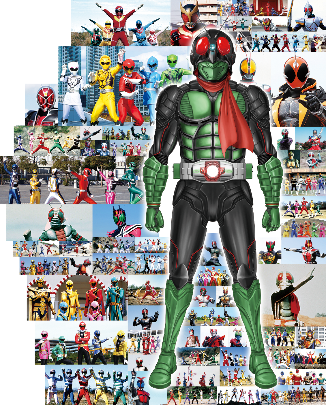 Super Hero Year - 40th Super Sentai And 45th Kamen Rider Clipart (1130x1405), Png Download