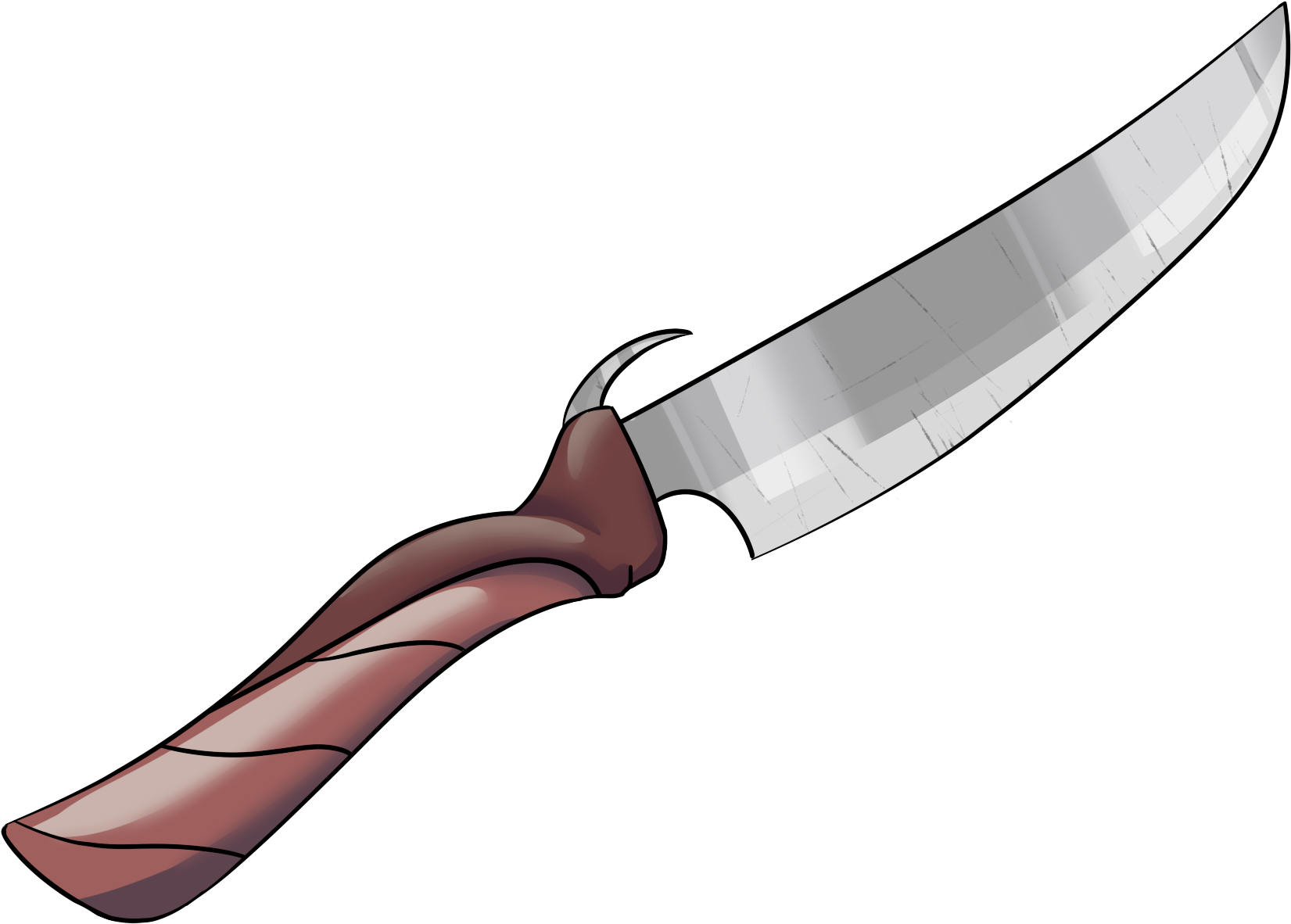 Crowley R - Hunting Knife Clipart (1677x1249), Png Download
