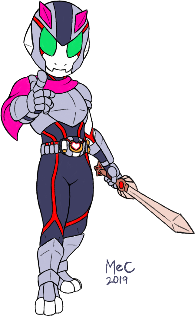 Arta Deltarune/kamen Rider Au - Cartoon Clipart (704x1088), Png Download