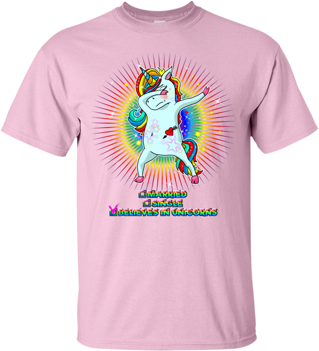 Married Single Believes In Unicorns Dabbing Unicorn - Yes Papa T Shirt Clipart (1155x1155), Png Download