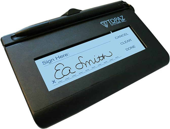 Digitalizador De Firmas Topaz Siglite Tl460 T Lbk460 - Lcd Signature Pad Clipart (700x546), Png Download