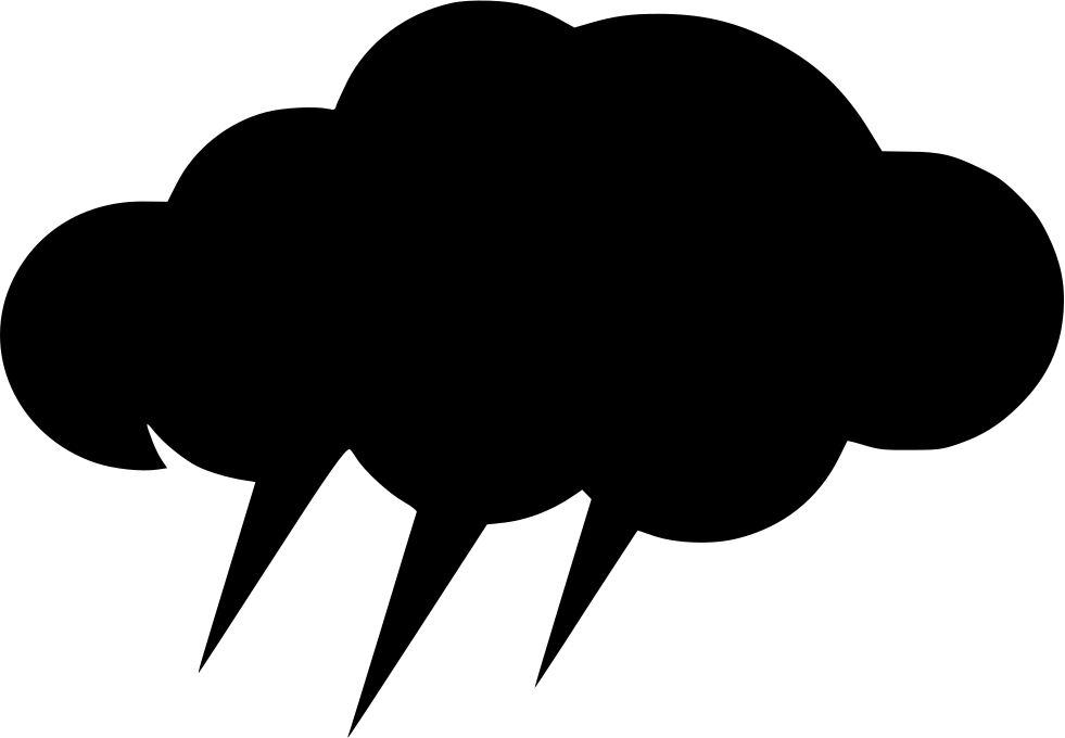 Clouds Silhouette Png - Storm Icon Png Clipart (981x680), Png Download