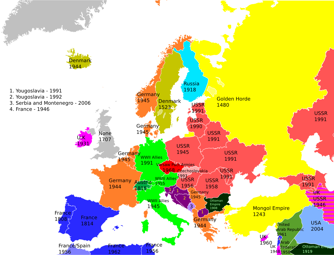 Countries Of Europe Last Subordination Png - Europe Map Countries 2014 Clipart (1280x979), Png Download