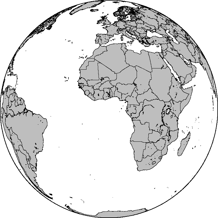 Blankmap Ao 000 Africa Europe - Geographical Pivot Of History Clipart (726x726), Png Download