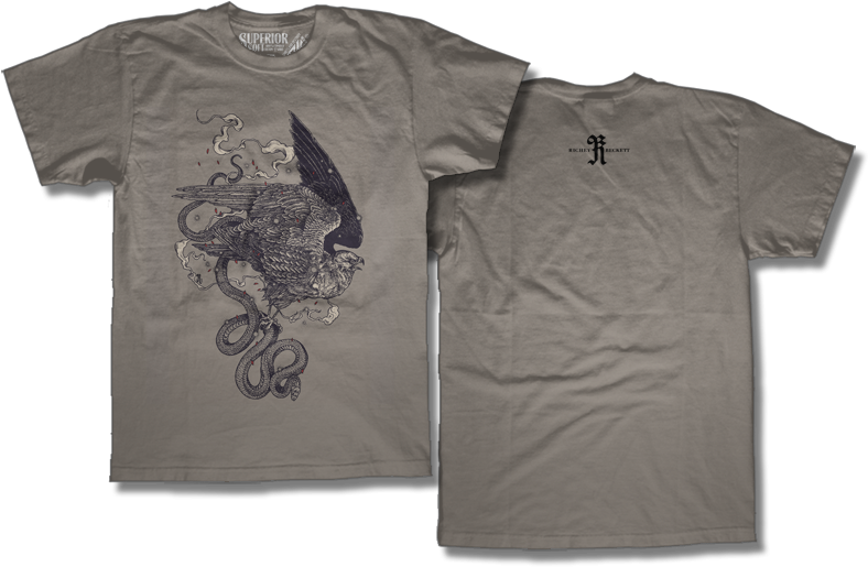 Richey Beckett - Kings Avenue Tattoo Tshirt Clipart (796x514), Png Download