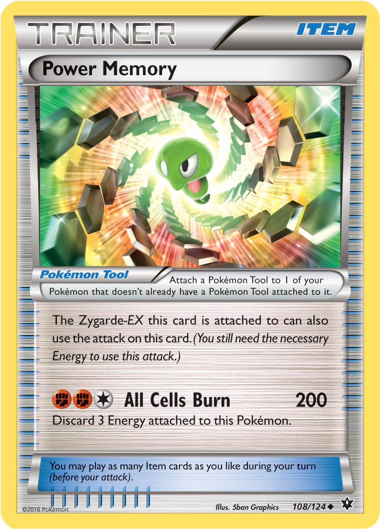 Xy Fates Collide E - Power Memory Pokemon Card Clipart (819x1114), Png Download