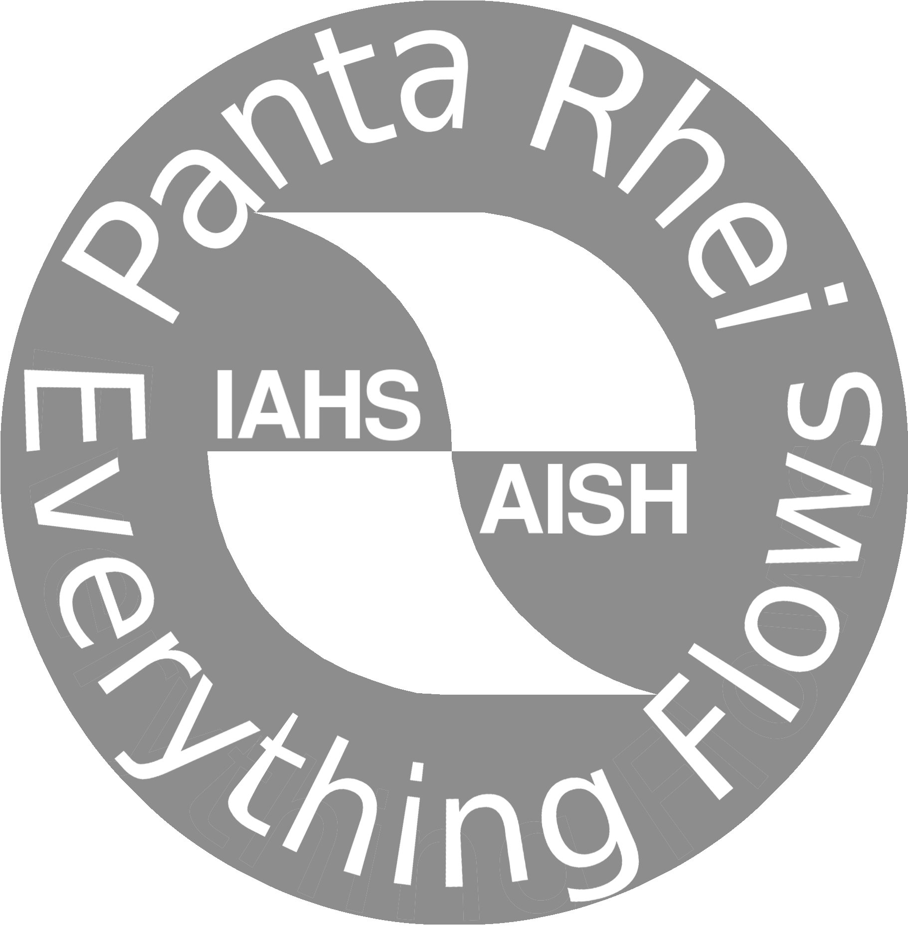 A Small Size Logo Of Panta Rhei In Grey Scale - Circle Clipart (2188x2486), Png Download