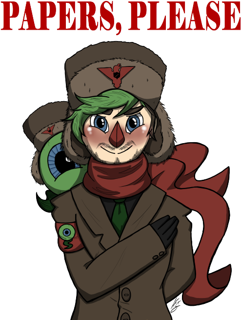“papers, Please ” - Papers Please Little Potato Man Clipart (500x667), Png Download