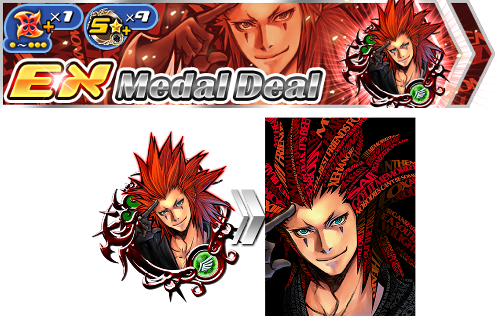 Kingdom Hearts Uxverified Account - Khux Illustrated Axel Medal Clipart (1000x643), Png Download