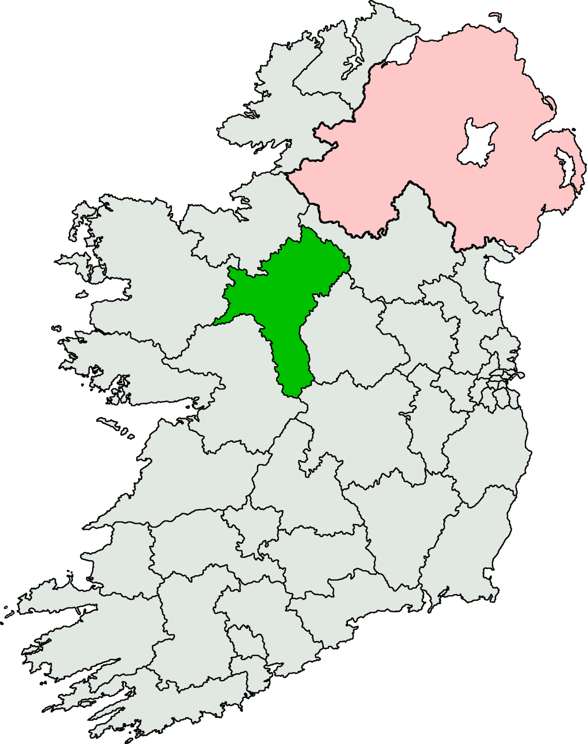 Longford Map Of Ireland Clipart Large Size Png Image PikPng