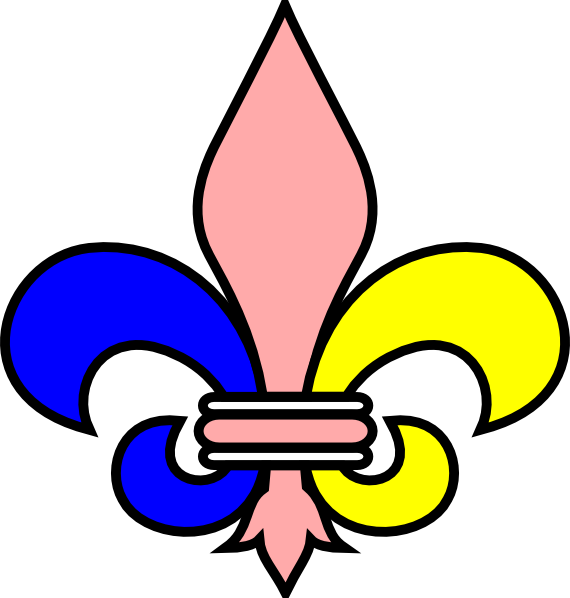 Chama Trina Multicolorida Clip Art - Flor De Lis Jpg - Png Download (570x598), Png Download