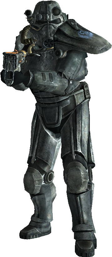 Paladin - Fallout Winter Combat Armor Clipart (423x852), Png Download
