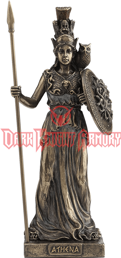 Gorgon Png , Png Download - Greek Goddesses Statue Athena Clipart (401x851), Png Download