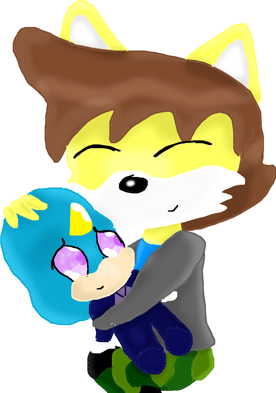 Blackhawk Hugs Volk - Cartoon Clipart (1002x1272), Png Download